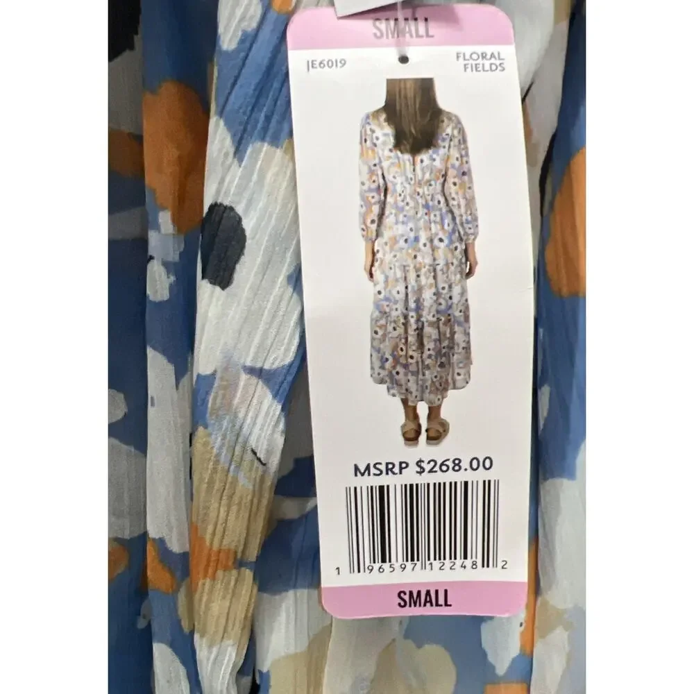 Joie Dress Womens Small Floral Field Tiered Printed Maxi Cottagecore Prairie NWT